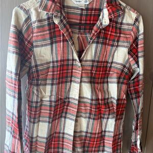 Old Navy Classic Red and Green Plaid Shirt